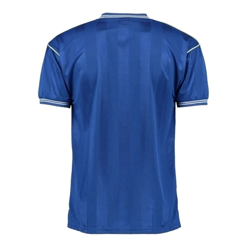 Camisa Retrô Everton 1986 - Masculina - Azul e branca