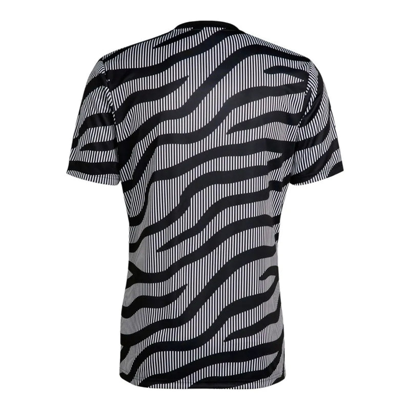 Camisa Juventus Pré-jogo 23/24 - Torcedor Adidas Masculina - Preta com detalhes em branco