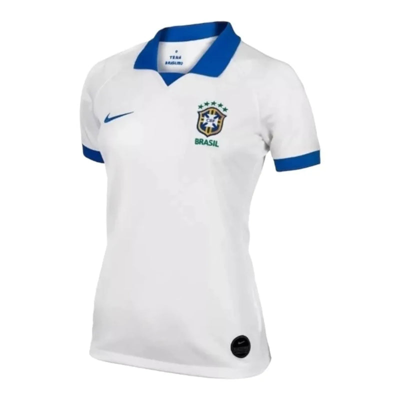 Camisa Retrô Seleção Brasileira II 2019/20 - Masculina Nike - Branca com detalhes em azul