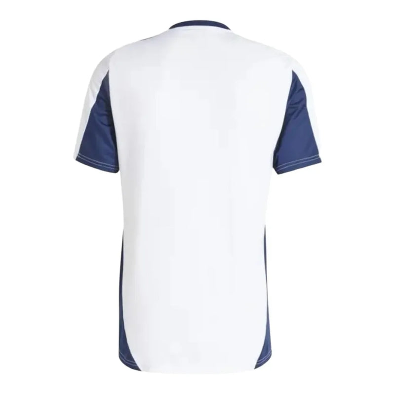 Camisa Real Madrid Treino 24/25 - Torcedor Adidas Masculina - Branca com detalhes azul