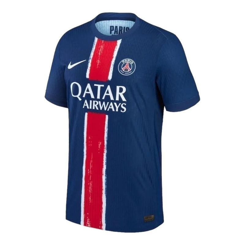 Camisa Paris Saint-Germain I 24/25 - Torcedor Nike Masculina - Azul com detalhes em vermelho