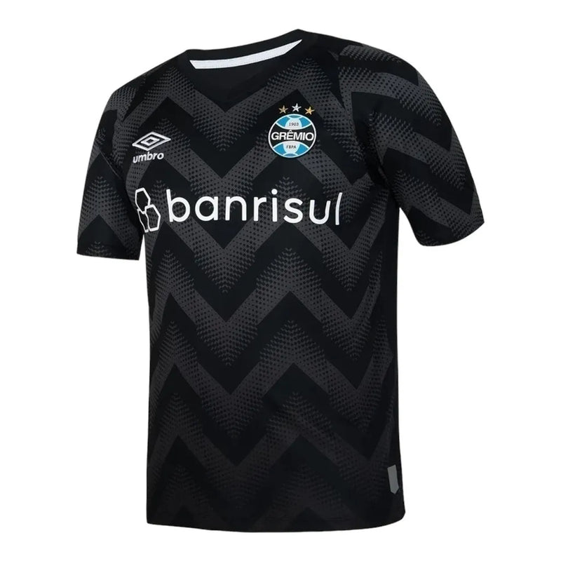 Camisa Grêmio Goleiro 24/25 - Torcedor Umbro Masculina - Preta com detalhes em cinza