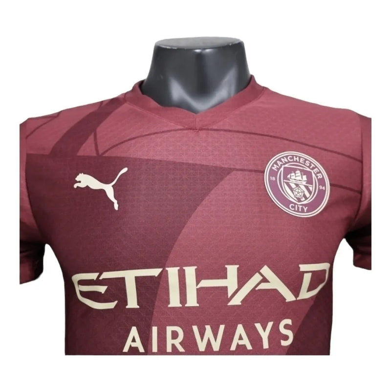 Camisa Manchester City III 24/25 - Jogador Puma Masculina - Vinho