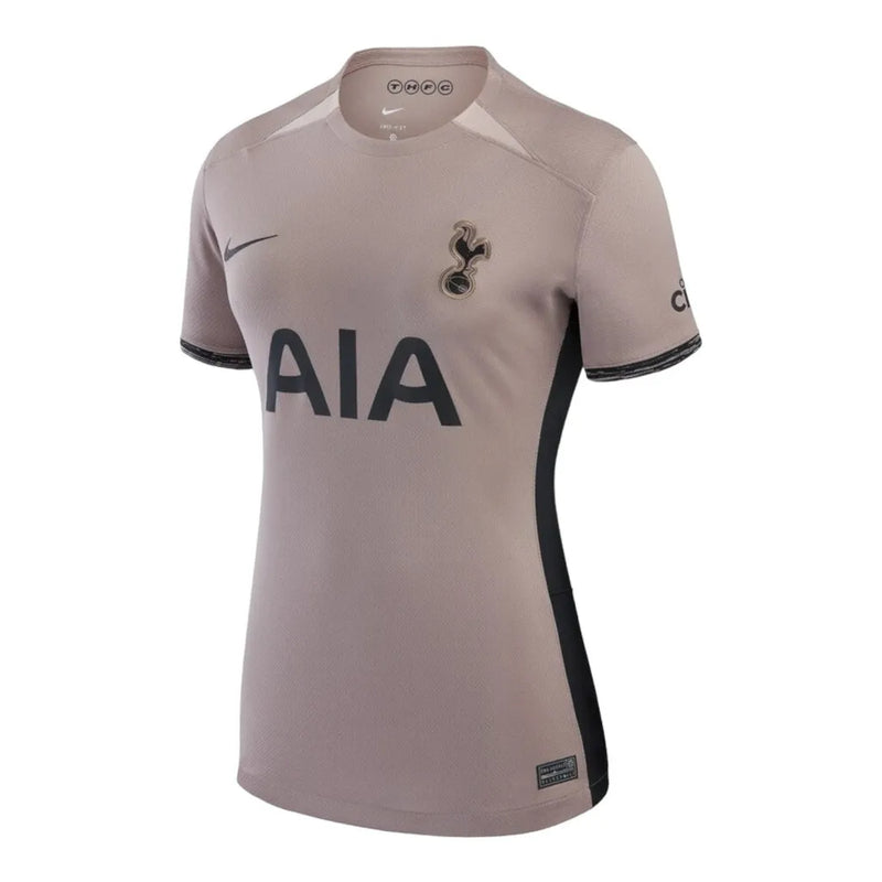 Camisa Tottenham III 23/24 - Torcedor Nike Feminina - Marrom com detalhes em preto