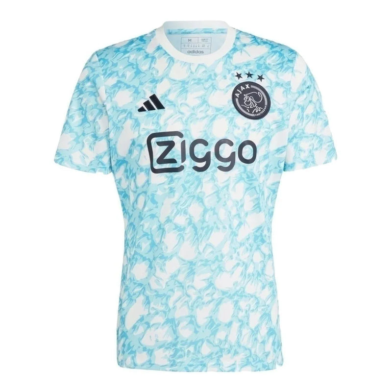 Camisa Ajax Treino 23/24 - Torcedor Adidas Masculina - Branca com detalhes em azul