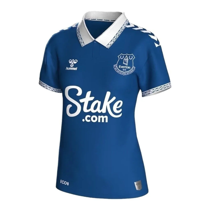 Camisa Everton I 23/24 - Torcedor Hummel Feminina - Azul