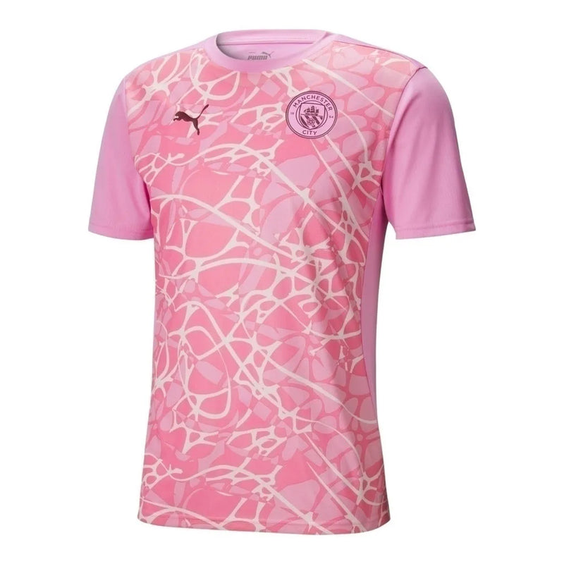 Camisa Manchester City Pré-jogo 24/25 - Torcedor Puma Masculina - Rosa