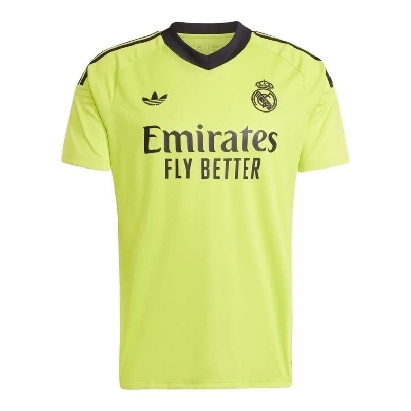 Camisa Real Madrid Goleiro III 24/25 - Torcedor Adidas Masculina - Amarela com detalhes em preto