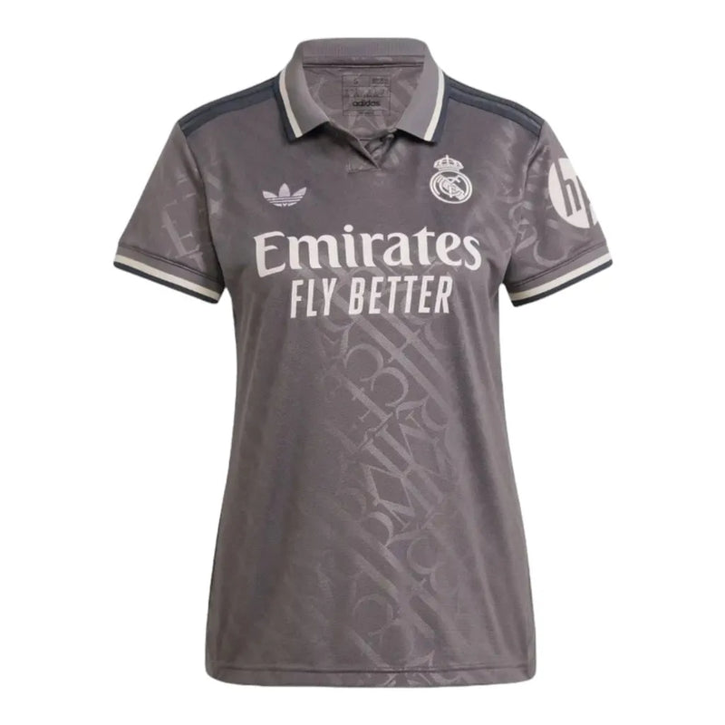 Camisa Real Madrid III 24/25 - Torcedor Adidas Feminina - Cinza