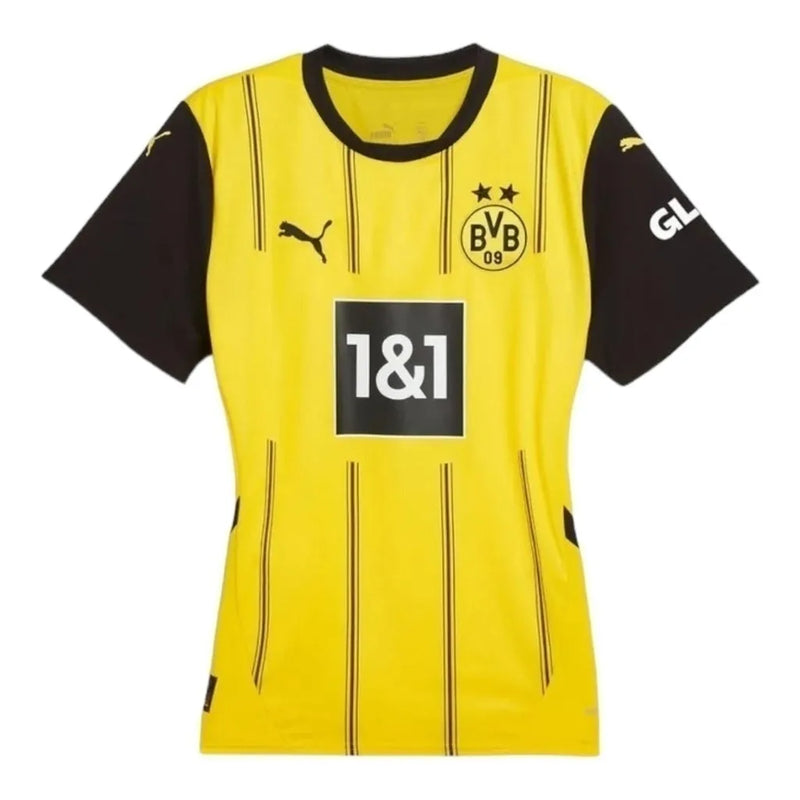 Camisa Borussia Dortmund I 24/25 - Torcedor Puma Feminina - Amarela e preta