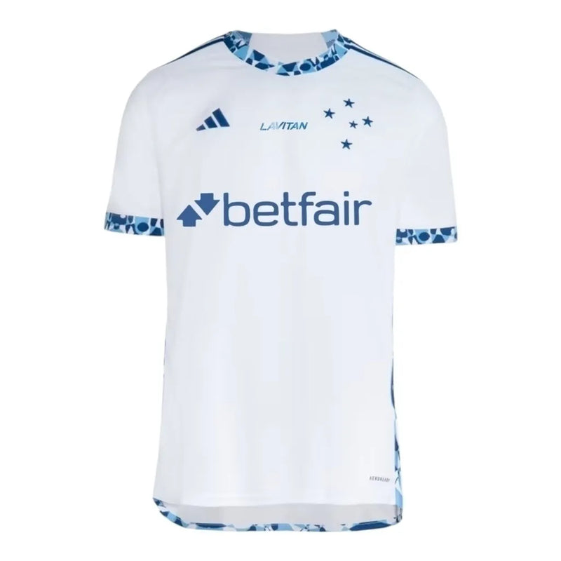 Camisa Cruzeiro II 24/25 - Torcedor Adidas Masculina - Branca com detalhes em azul