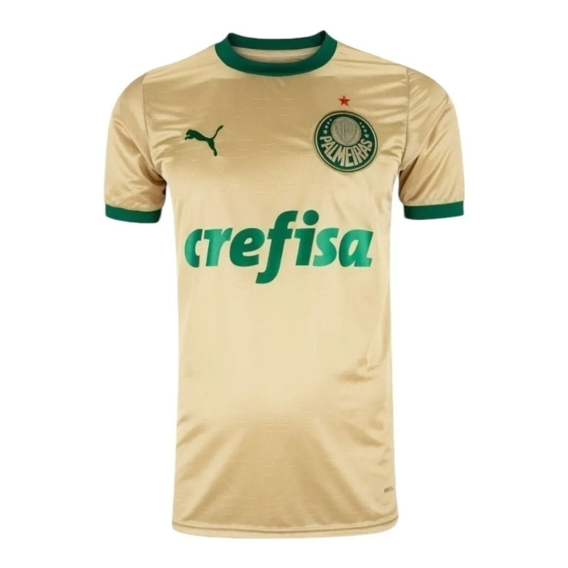 Camisa Palmeiras III 24/25 - Torcedor Puma Masculina - Dourada com detalhes em verde