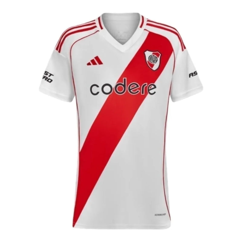 Camisa River Plate I 24/25 - Torcedor Adidas Feminina - Branca com detalhes em vermelho