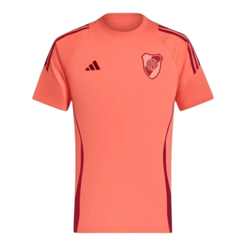 Camisa River Plate Treino 24/25 - Torcedor Adidas Masculina - Laranja com detalhes em vermelho