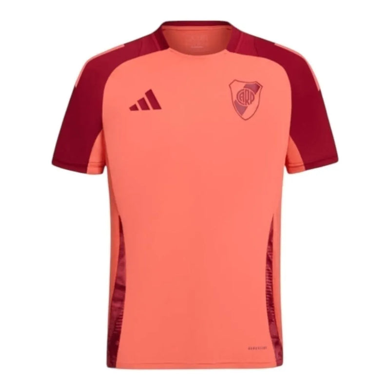 Camisa River Plate Treino 24/25 - Torcedor Adidas Masculina - Laranja com detalhes em vermelho