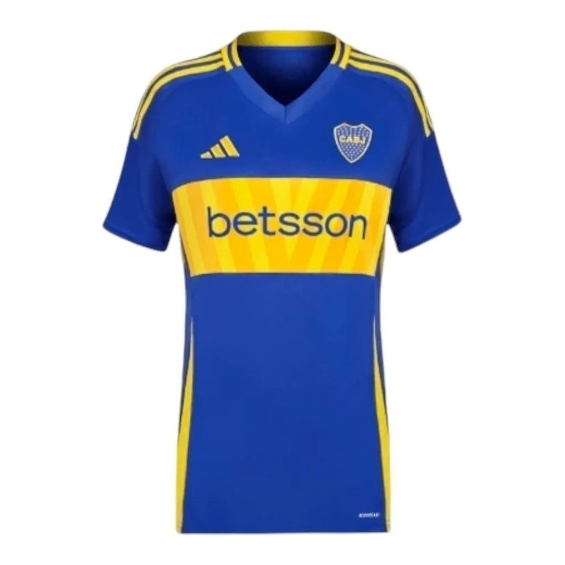 Camisa Boca Juniors I 24/25 - Torcedor Adidas Feminina - Azul com detalhes em amarelo