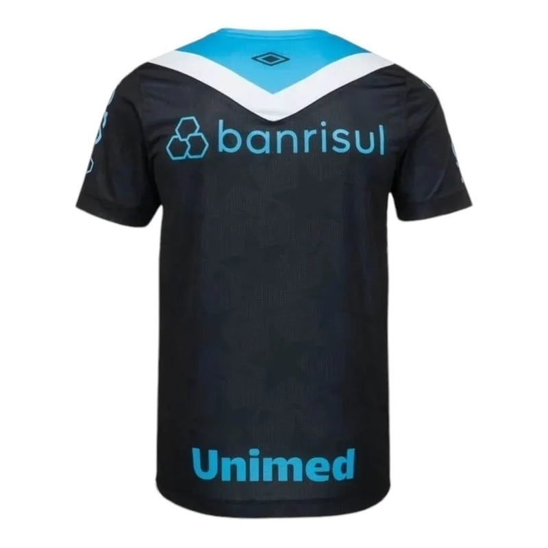 Camisa Grêmio III 24/25 - Torcedor Umbro Masculina - Preta com detalhes em azul e branco