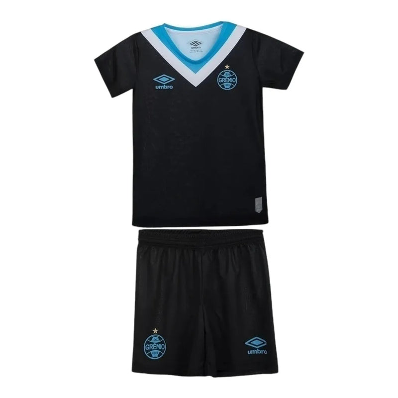 Kit Infantil Grêmio III 24/25 - Umbro - Preto com detalhes em azul e branco