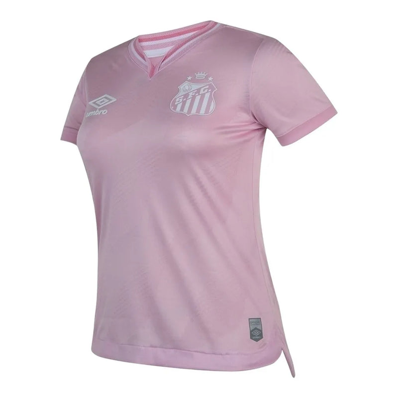 Camisa Santos Edição especial Outubro Rosa 24/25 - Torcedor Umbro Feminina - Rosa