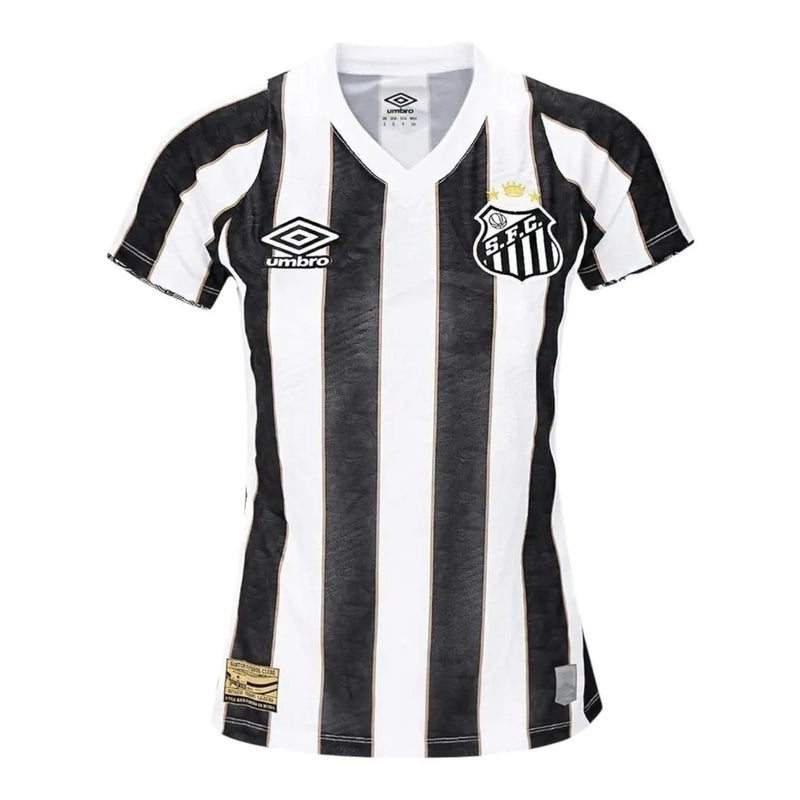 Camisa Santos II 24/25 - Torcedor Umbro Feminina - Branca e preta