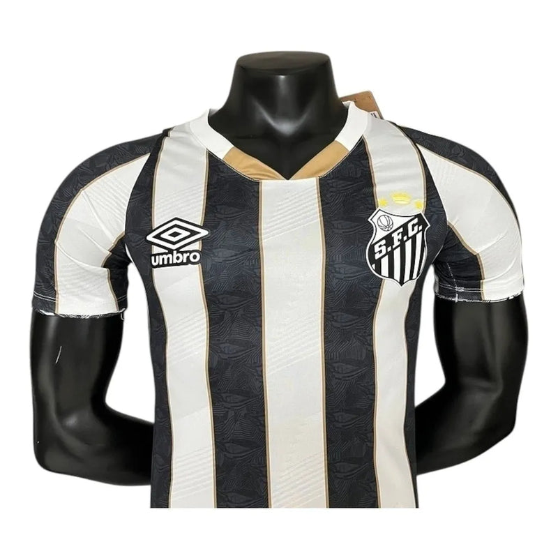 Camisa Santos II 24/25 - Jogador Umbro Masculina - Branca e preta