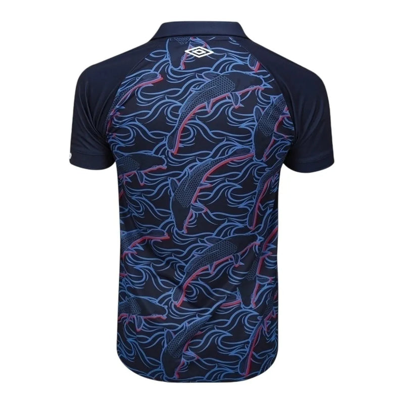 Camisa Santos III 23/24 - Torcedor Umbro Masculina - Azul com detalhes em vermelho