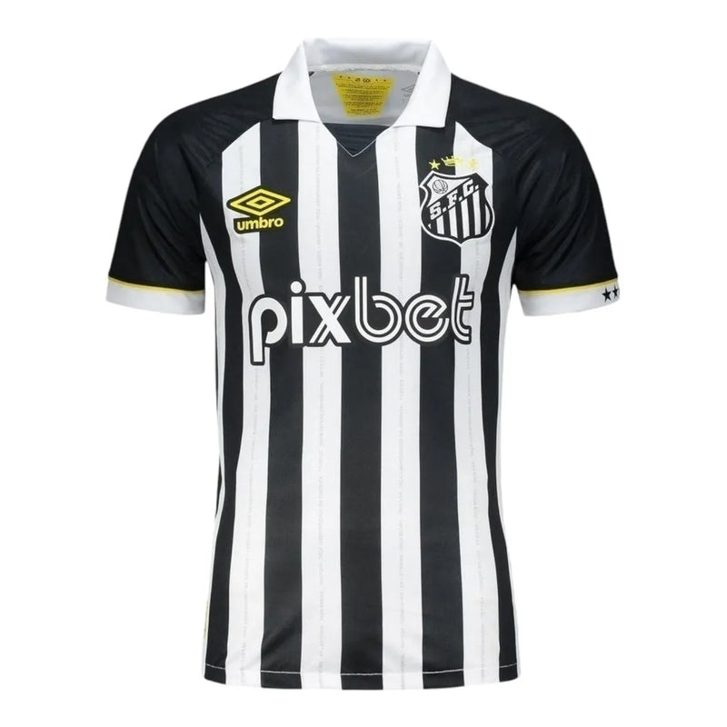 Camisa Santos II 23/24 - Torcedor Umbro Masculina - Preta e branca