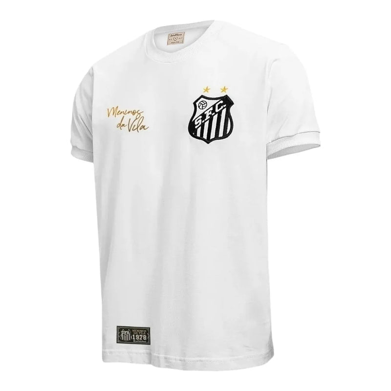 Camisa Retrô Santos Meninos da Vila 1978 - Masculina - Branca