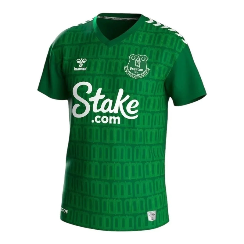 Camisa Everton Goleiro I 23/24 - Torcedor Hummel Masculina - Verde com detalhes em branco