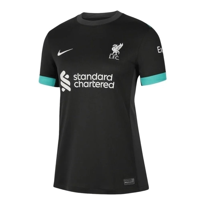 Camisa Liverpool II 24/25 - Torcedor Nike Feminina - Preta com detalhes em verde