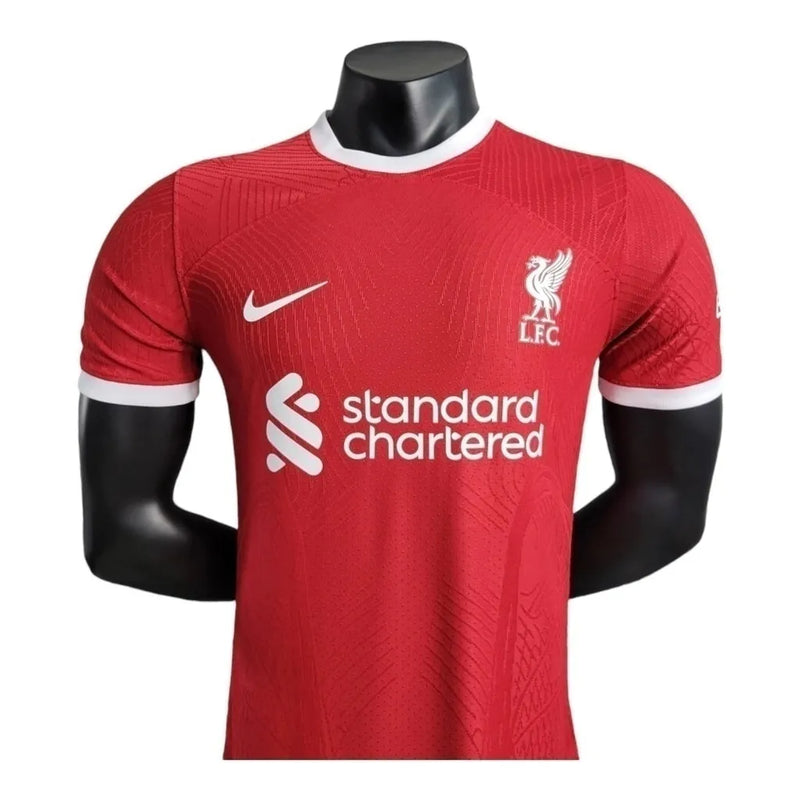 Camisa Liverpool I 23/24 - Jogador Nike Masculina - Vermelha com detalhes em branco