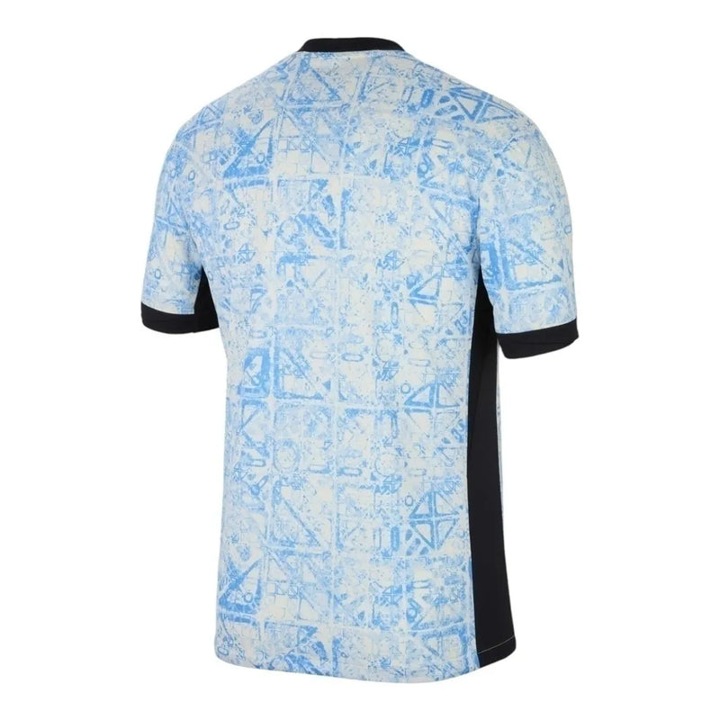 Camisa Seleção de Portugal II 24/25 - Torcedor Nike Masculina - Branca com detalhes em azul