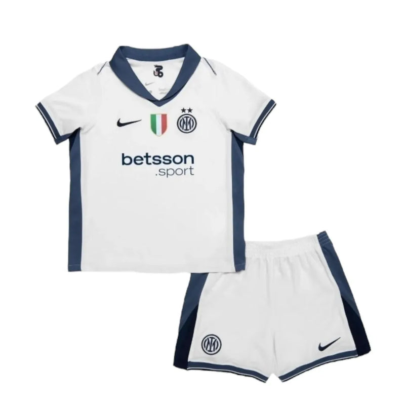 Kit Infantil Inter de Milão II 24/25 - Nike - Branco com detalhes em azul