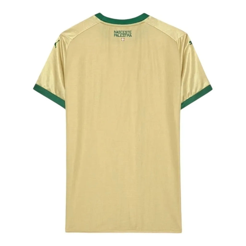 Camisa Palmeiras III 24/25 - Torcedor Puma Feminina - Dourada com detalhes em verde