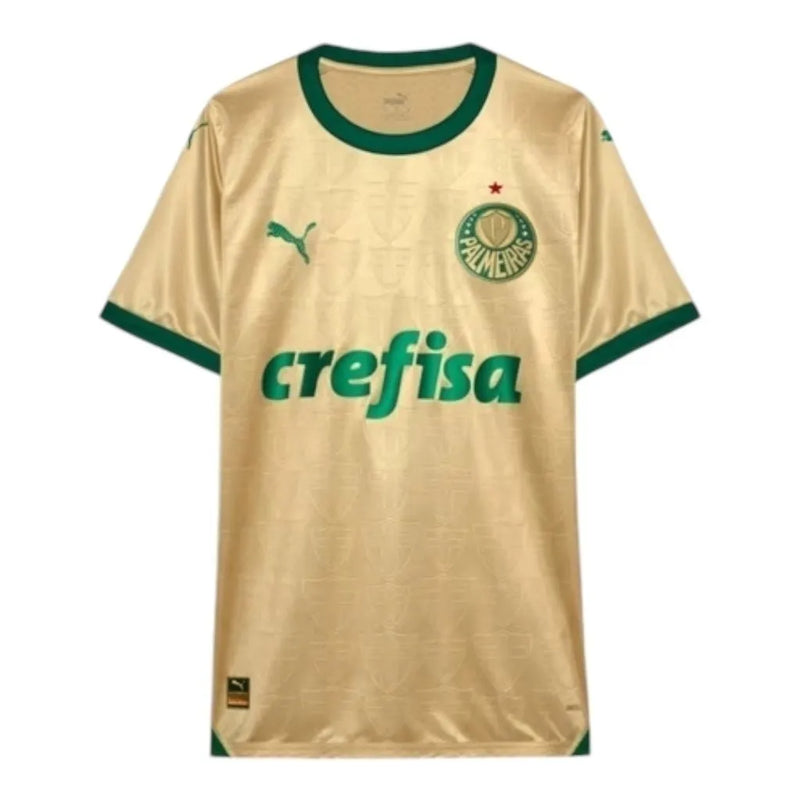 Kit Infantil Palmeiras III 24/25 - Puma - Dourada com detalhes em verde