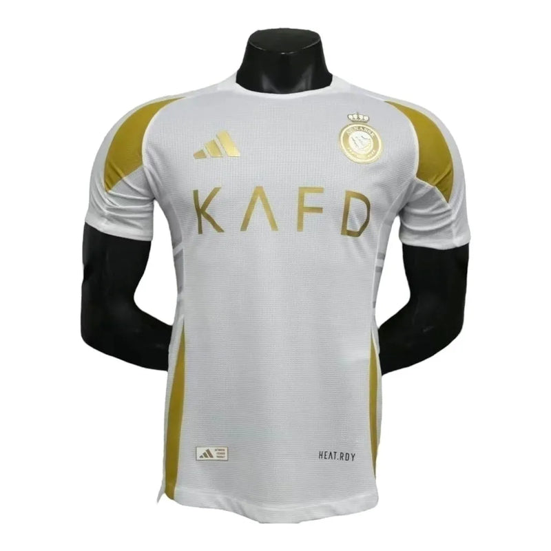 Camisa Al-Nassr III 24/25 - Jogador Adidas Masculina - Branca com detalhes em dourado