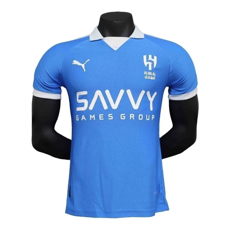 Camisa Aniversário Al-Hilal 24/25 - Jogador Puma Masculina - Azul com detalhes em branco