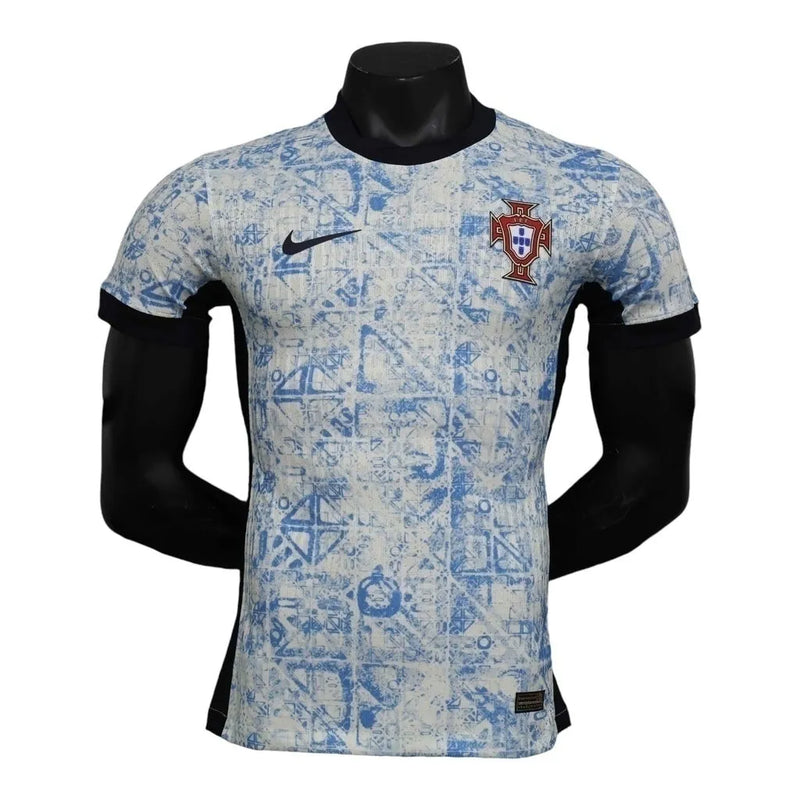 Camisa Seleção Portugal II 24/25 - Jogador Nike Masculina - Branca com detalhes em azul e preto