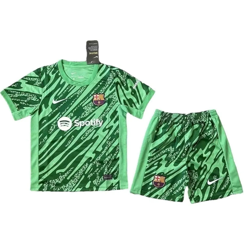 Kit Infantil Barcelona Goleiro 24/25 - Nike - Verde