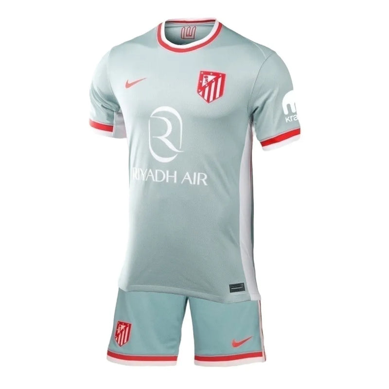 Kit Infantil Atlético de Madrid II 24/25 - Nike - Verde com detalhes em vermelho