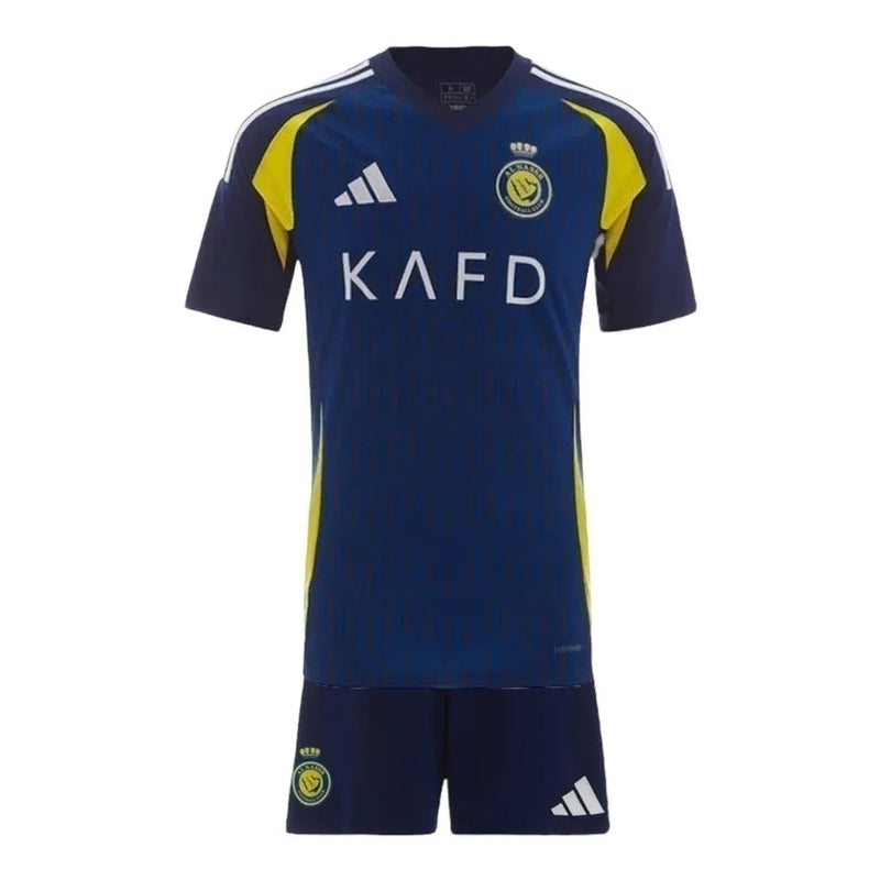 Kit Infantil Al-Nassr II 24/25 - Adidas - Azul e amarelo