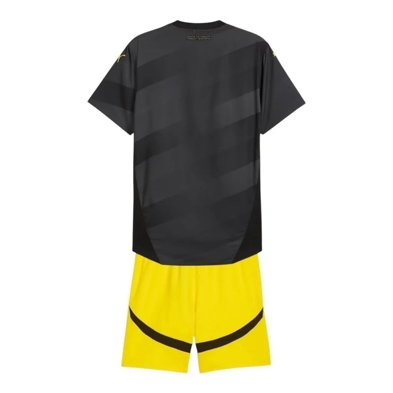 Kit Infantil Borussia Dortmund II 24/25 - Puma - Preto e amarelo