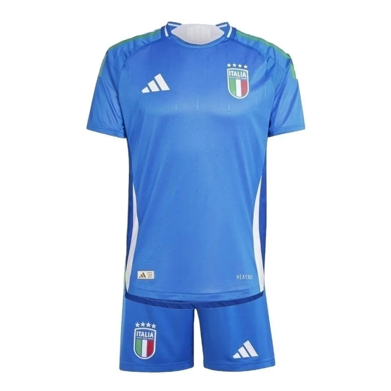 Kit Infantil Seleção da Itália I 24/25 - Adidas - Azul