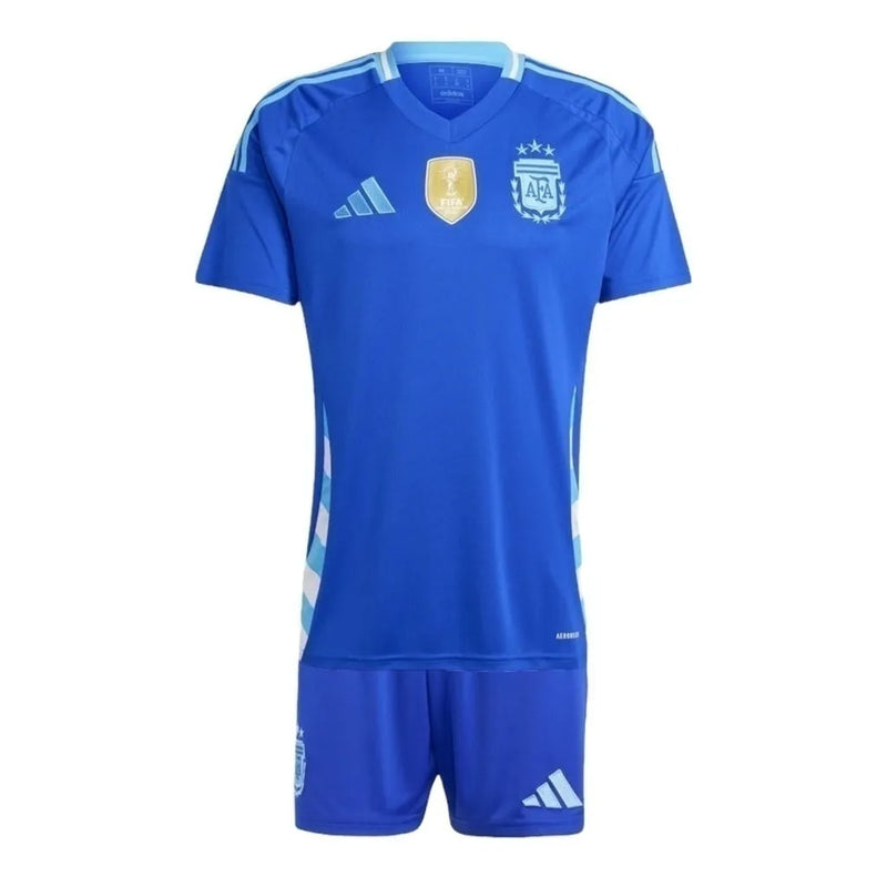 Kit Infantil Seleção Argentina II 24/25 - Adidas - Azul