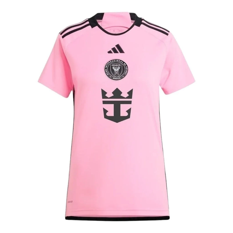 Camisa Inter Miami I 24/25 - Torcedor Adidas Feminina - Rosa com detalhes em preto