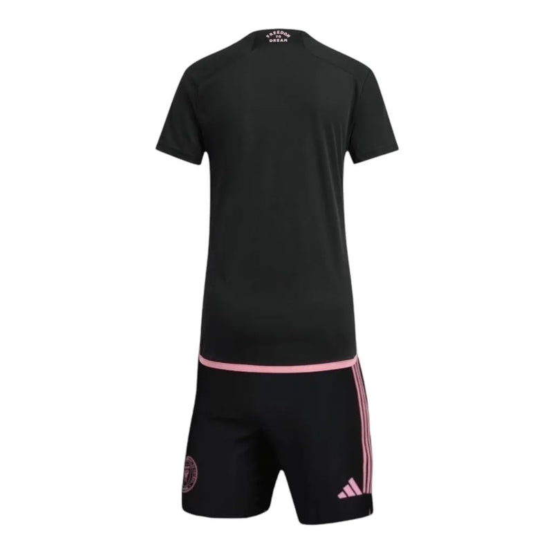 Kit Infantil Inter Miami I 24/25 - Adidas - Preto com detalhes em rosa