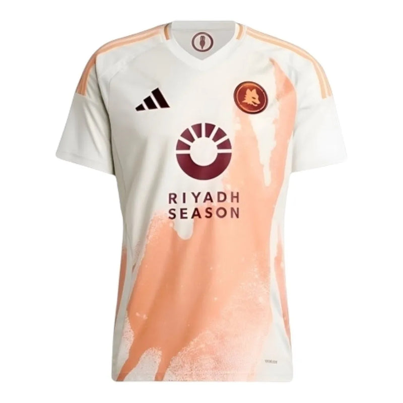 Camisa Roma II 24/25 - Torcedor Adidas Feminina - Branca com detalhes em laranja