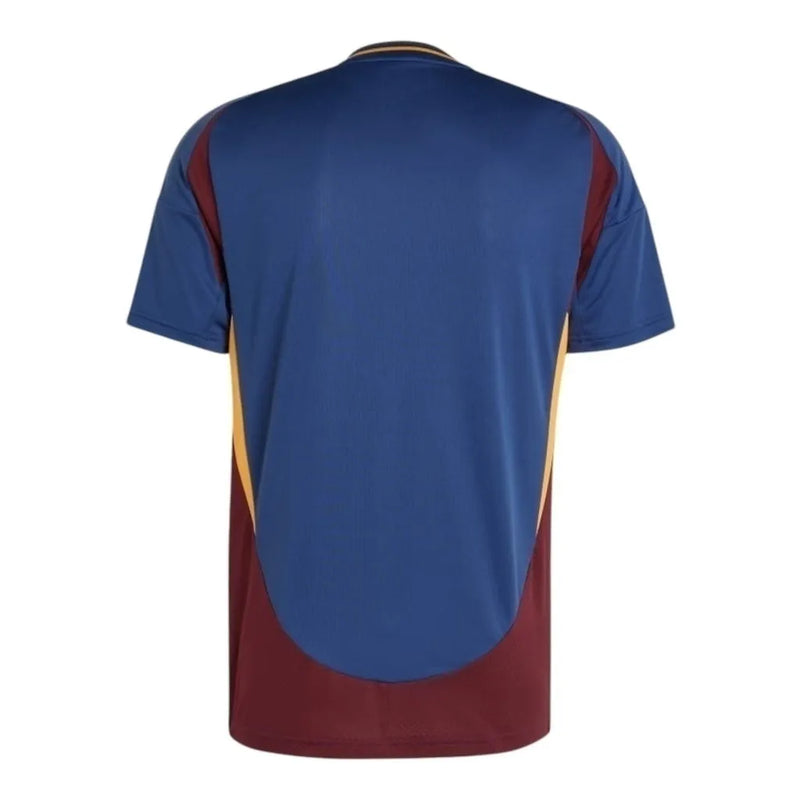 Camisa Roma III 24/25 - Torcedor Adidas Masculina - Azul com detalhes em vermelho e amarelo