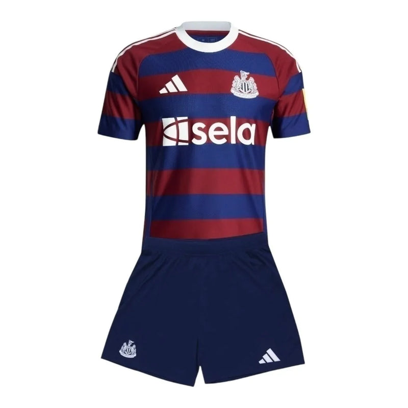 Kit Infantil Newcastle II 24/25 - Adidas - Azui e vinho