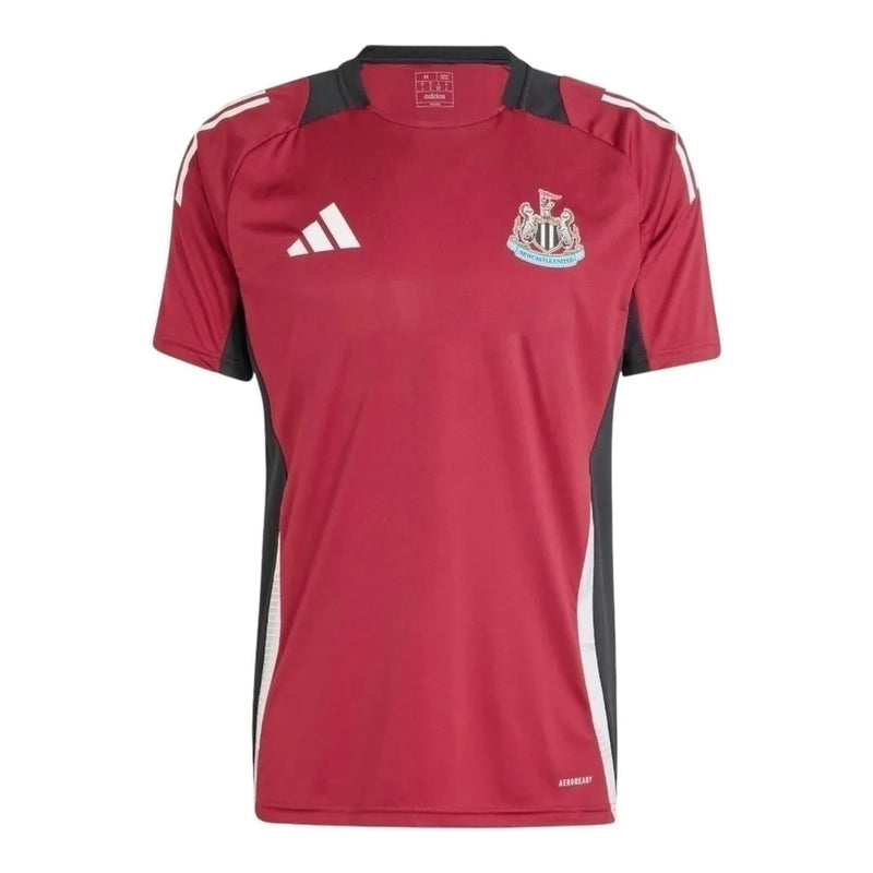 Camisa Newcastle Treino 24/25 - Torcedor Adidas Masculina - Vermelha com detalhes em preto e branco